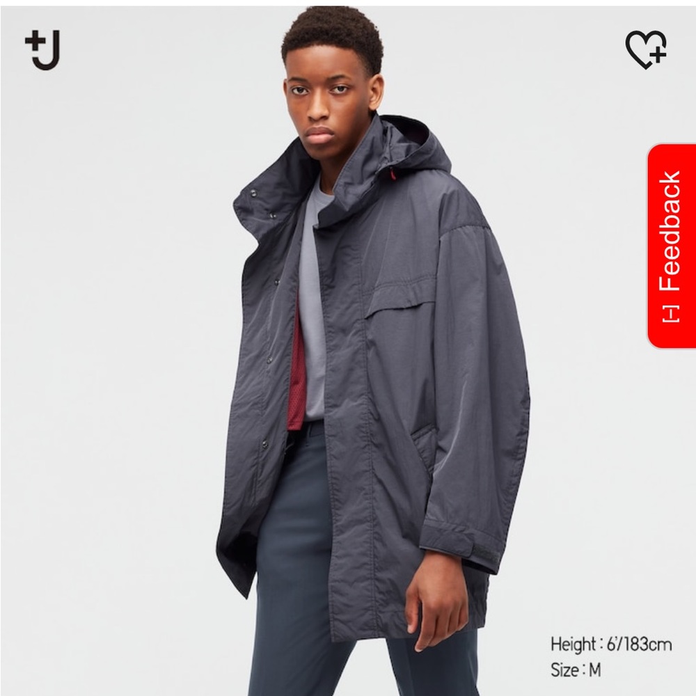 Uniqlo Mens Oversized Hooded Coat - NWT